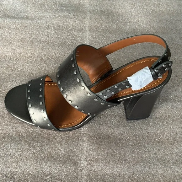 Coach Metallic Studded Block Heels